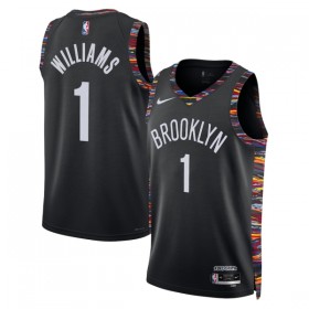 Män Brooklyn Nets Tröja Ziaire Williams Nike 2025-26 City Edition Svart Swingman
